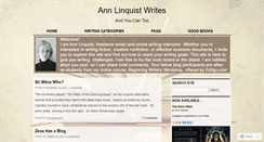 Desktop Screenshot of annlinquist.com